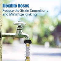 Filtro de agua en línea para RV certificado NSF 401/42, 2 paquetes, Protector Flexible, reduce el mal sabor, fluoruro, más sedimentos, agua potable