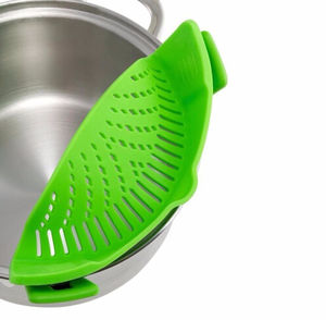 Kitchen Fruit Vegetable Clip on Pot Silicone Pasta <b>Strainer</b> <b>Colander</b> - Product Image 3