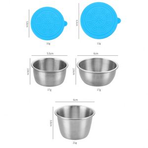 Logo personnalisé, acier inoxydable 304, 40 ml, 50 ml, 70 ml, coupelle à sauce, gobelet à sauce, avec bouchon en silicone pour restaurant - Product Image 2