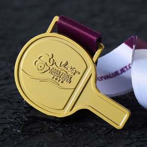 Medallas de Tenis de Mesa al por Mayor de Fábrica, Medallas Deportivas de Aleación de Zinc Fundido a Presión, Oro y Plata 2D - Product Image 3