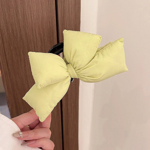 Pinces à cheveux coréennes 3D en éponge, style nœud, couleur bonbon, pour femmes, pince requin, style fête, 13 cm, accessoires pour cheveux - Product Image 6