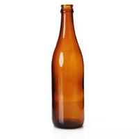 Vente en gros Bouteille de bière en verre transparente noire vide bon marché 330ml 33cl 12oz