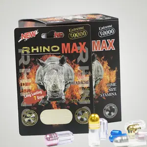 Erkek geliştirme hapları Blister paketi ambalaj 3D Rhino Blister kart kapsül paketi Rhino hap paketi