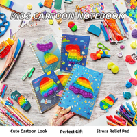 Carnet de notes A5 pour enfants, couverture en papier cousu, motif dessin animé, jouet éducatif, cadeau pour étudiants, journal de décompression