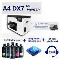 Impresora UV DTF A4 Egg DX7 Portátil con Pantalla Táctil Automática Dúplex para Carcasas de Teléfono, Cuero Flexible, Madera, Vidrio, Botellas, Etiquetas, Tarjetas