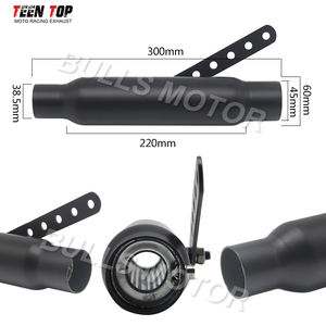 Para <span class=keywords><strong>Harley</strong></span> <span class=keywords><strong>Davidson</strong></span> silenciador de escape Cromo Negro Universal motocicleta escape Cafe Racer silenciador Moto 38mm - Product Image 4