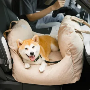 Seggiolino per auto per animali domestici portatile con seggiolino per cani con LOGO personalizzato per cani da viaggio per cani borsa porta seggiolino per auto con cintura di sicurezza prodotti per cani