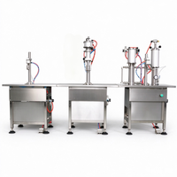 Machine de remplissage semi-automatique pneumatique pour cartouches de gaz butane aérosol, pour applications alimentaires et chimiques