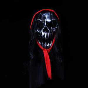 หน้ากากพีวีซีหน้าปีศาจกลัวผู้ชาย,คอสเพลย์ฮาโลวีนสีแดง - Product Image 3