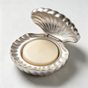 OEM ODM Custom Drawing Solid Perfume Balm Metal Box Unique Shaped Hinged <b>Aluminum</b> <b>Container</b> Solid Fragrance Wax Packaging Case - Product Image 6