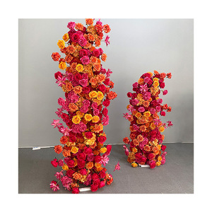 Suministros de decoración de boda Ammy, rosas rojas, arco de flores, corredor, flores de boda, <span class=keywords><strong>torre</strong></span> de pastel, flores artificiales, de flores - Product Image 1