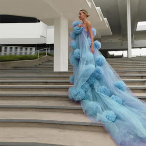 Vestido de Fiesta Largo sin Mangas Estilo Ins, Hecho a Medida, el Mejor Vestido de Graduación, Boda y Fiesta de Noche, Vestido de Maternidad de Tul - Product Image 4