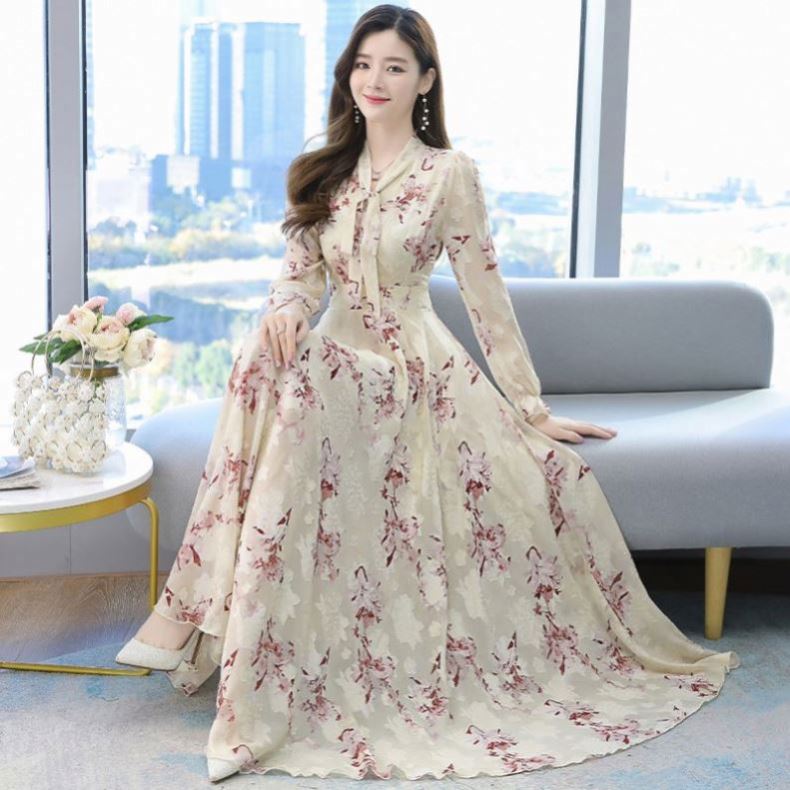 chinese dress ladies Premium Korean White Floral Dress – The Curated Store India