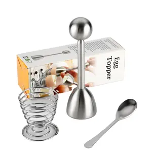 Cucina In Acciaio Inox Egg shell Bollito Cotto Topper Taglierina Uovo Guscio D'uovo Opener Uova Shell Top Battente Strumento di Gadget