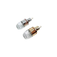 Flacons compte-gouttes d'huile essentielle en verre rond de luxe de 50ml plaqué or argent épaule pour crème pour les yeux sérum cosmétique