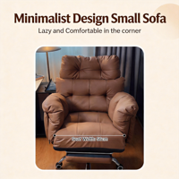 Fauteuil de bureau ergonomique moderne en cuir à griffes de chat, pivotant, avec repose-pieds, idéal pour la maison et le salon