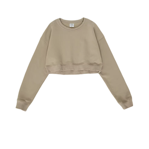 TKAN642 Fitness algodón sublimación en blanco sin etiquetas logotipo personalizado a granel Crop Top Sudadera con capucha pantalones cortos Conjunto sudadera para mujer - Product Image 1