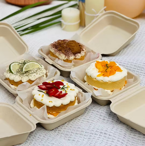 Muestra gratis <span class=keywords><strong>Barato</strong></span> 9X6 "Desechable Ecológico Comida rápida Envasado Microondas Clamshell Lunch Container Cajas - Product Image 4