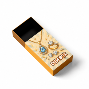China Directly Wholesale Custom Paper Cardboard <b>Small</b> Jewelry <b>Sliding</b> Box Packaging Drawer Gift Box for Jewelry Packaging - Product Image 2
