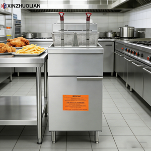 <span class=keywords><strong>Friggitrice</strong></span> Professionale Stile Americano a <span class=keywords><strong>5</strong></span> Bruciatori a Gas Naturale in Acciaio Inox Capacità 31-37L Intervallo di Temperatura 200-400°F Commerciale - Product Image 6