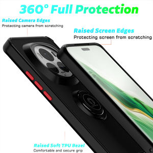 Fundas para teléfonos móviles con sensación suave, soporte para anillo, Protección trasera a prueba de golpes para Huawei Honor <span class=keywords><strong>Magic</strong></span> 5 <span class=keywords><strong>6</strong></span> 7 Pro 4 <span class=keywords><strong>Lite</strong></span> - Product Image 4
