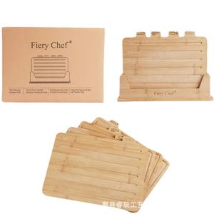 Planche à découper en bambou Fiery Chef, double face, design étiqueté, pour fruits, pain, viande, usage en cuisine - Product Image 4