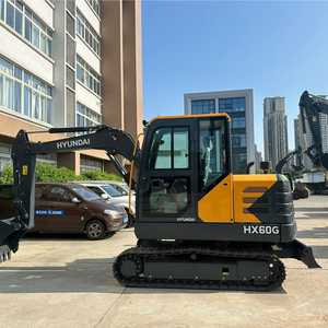 Excavadora sobre orugas pequeña HyundaiHX60G Venta Original Corea Cuatro hidráulico 6 toneladas Peso operativo 0,25 m Capacidad del cubo 36.8kW - Product Image 1