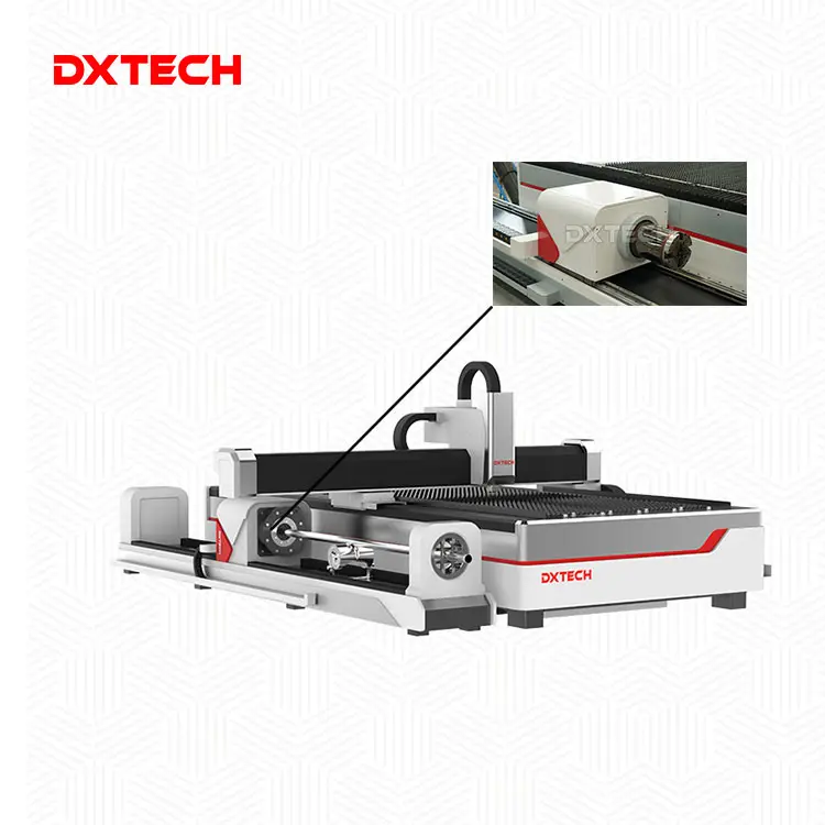 3000X 1500mm IPG Raycus Plate and Pipe Tube Metal CNC Fiber Laser Cutting Machine Industry Double Use 3000 Water Cooling System
