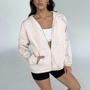 Sudaderas con logotipo personalizado para mujer, ropa de calle deportiva de gimnasio de talla grande, Jersey de algodón con capucha, sudaderas con capucha - Product Image 5