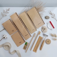 Kit d'articles de toilette d'hôtel en bambou durable, ensemble de voyage écologique avec peigne en bois et brosse à dents pour maison d'hôtes, Airbnb et usage domestique