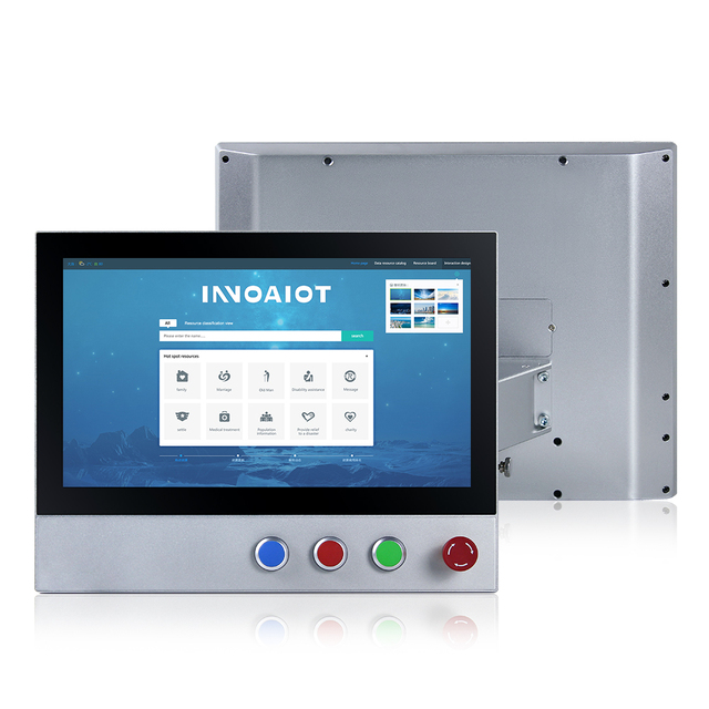 High Performance 15.6 Inch Industrial Control Monitor With Button Box IP66 Touch Display