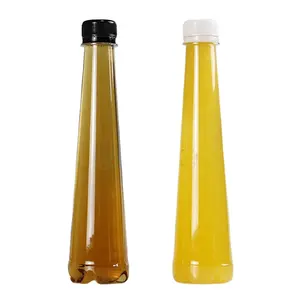 250 ml Boş Temizle Eyfel Kulesi şişe/PET Plastik Suyu Şişeleri Sabotaj Belirgin Kapaklar ile