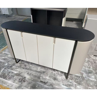 Haute Qualité Moderne De Luxe Salon Buffet Lumière Peinture Finition Comptoir D'entrée Salle À Manger Côté Buffet Armoire pour Un Usage Domestique