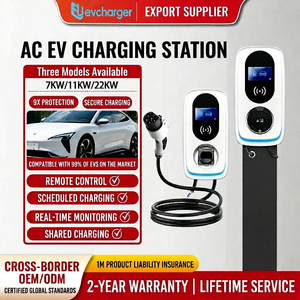 Evcharger Commercial AC EV Charging Station 22kW Type 2 <b>Wall</b> Mounted White OCPP 1.6 2.0 for Home - Product Image 1