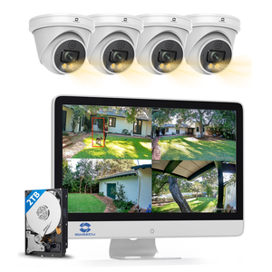 Gwsecu ระบบกล้องวงจรปิด NVR 8ช่อง5Mp, จอ LCD 4K 15.6 "แบบ All In One SMD Ai 2ทางเสียงเต็มรูปแบบสีสำหรับรักษาความปลอดภัยในบ้าน - Product Image 1