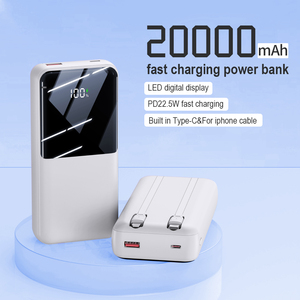แบตสำรอง 20000mAh 22.5W PD ชาร์จเร็ว 3C พร้อมหน้าจอดิจิตอลในตัว มีสายชาร์จ 2 เส้น ช่องเสียบ Type-C รองรับมาตรฐาน CCC - Product Image 2