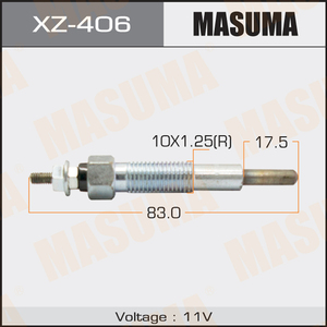 Bujía de Incandescencia para Motor Automotriz XZ-406 MASUMA Duratec R2L2-18-601 R2L2-18-601 VS01-18-601 para MAZDA BONGO BRAWNY - Product Image 2