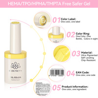 BORN PRETTY TERRA 6 PCS/set Kit de vernis à ongles en gel couleur populaire, sans TPO ni HEMA, emballage fenêtré, pour salon de manucure