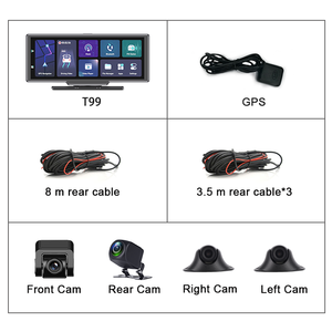 10.26 "4 caméra <span class=keywords><strong>Android</strong></span> 8.1 télécommande Auto 360 voiture DVR 4G WiFi ADAS tableau de bord Dash Cam GPS Navigation caméra enregistreur vidéo - Product Image 6