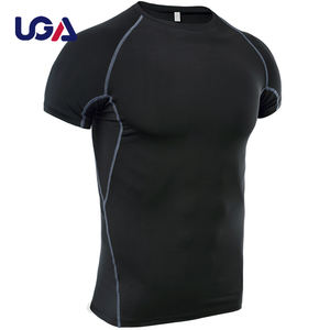 Camisa de gran tamaño con dobladillo recto negro Camiseta de béisbol con bordado transpirable para ejercicio deportivo para hombre - Product Image 6