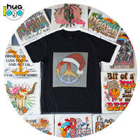 Autocollants de transfert thermique personnalisés Huaga Factory, design biblique chrétien Jésus, prêts à l'emploi, en PET écologique et lavable pour T-shirts