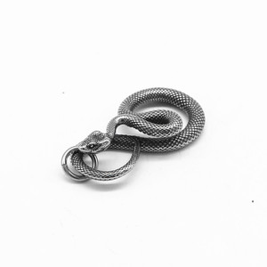 Yunnique Collar con colgante de serpiente de acero inoxidable 316, joyería unisex con signo del zodiaco, regalo - Product Image 2