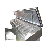 Bar à salade commercial Table de préparation des sandwichs Réfrigérateur congélateur en acier inoxydable Réfrigérateur refroidisseur sous le comptoir