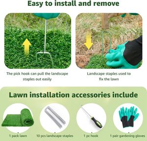 <span class=keywords><strong>Gazon</strong></span> artificiel en rouleau avec trous de drainage pour chien, jardin, paysage, balcon, patio, décoration de cour, 4 pieds x 6 - Product Image 6