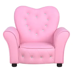 Roze Leuke Sofa Kids Indoor Soft Pu Seat Met Diamant Kinderen Meubels Woonkamer Traan Sofa Mooie Kinderen Sofa