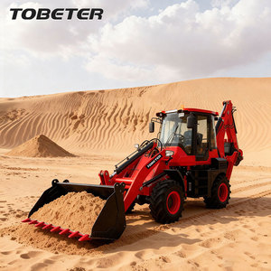 Tobeter 7600*2100*2900mm 6ton <strong>5</strong>.5ton Front End 3cx 4cx 4x4 Mini Wheel Backhoe <strong>Loader</strong> Small Manufacturer Machine Price - Product Image 5
