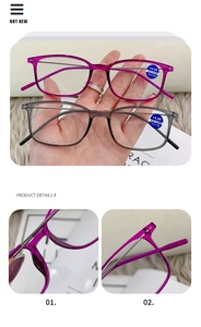 Gafas de Lectura Unisex de Moda, Delgadas, de Lujo, Baratas, al por Mayor, <span class=keywords><strong>2022</strong></span>, con Bloqueo de Luz Azul y Lentes Blancas - Product Image 6