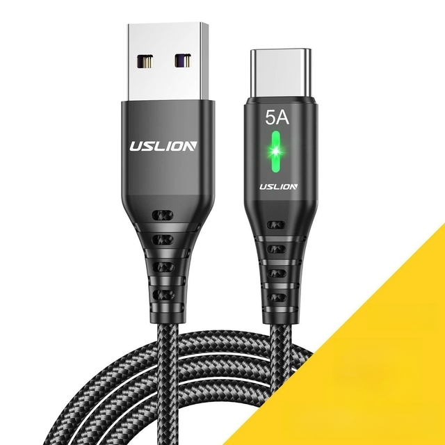 Type-C USB Cable Fast Charging 5A Nylon Braid for Android Phones Computer Barcode Scanner & Printer Charger
