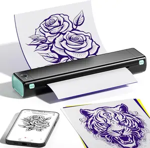 Printer termal A4 Phomemo M08F Printer tato portabel stensil tato penyalin nirkabel Mini Bluetooth Printer perjalanan seluler