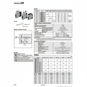 รุ่นสุญญากาศระบบนิวเมติกส์ SMC ZM155S-K5L-E16CL-L ชิ้นส่วนนิวเมติกส์ - Product Image 1